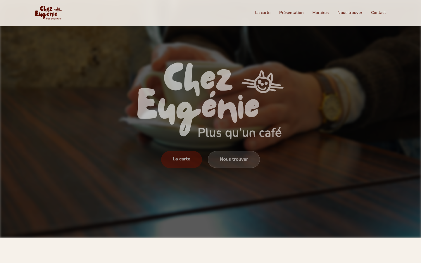 Chez Eugénie — Site vitrine